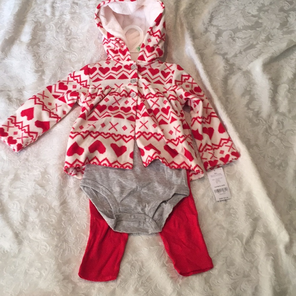 Carter’s Hoodies Onsie Pant Set NWT